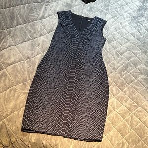 Tommy Hilfiger size 2 snake look navy blue dress